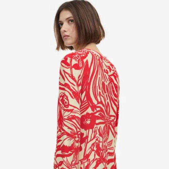 H&M Patterned Tie-detail Dress - Picture 5 of 16